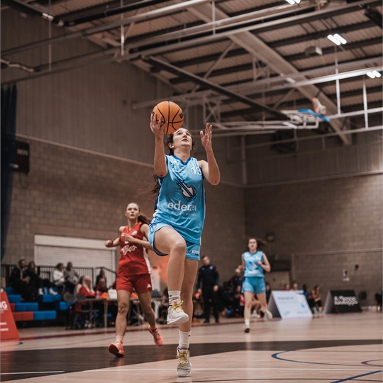 Coventry Flames Women's player in action on court